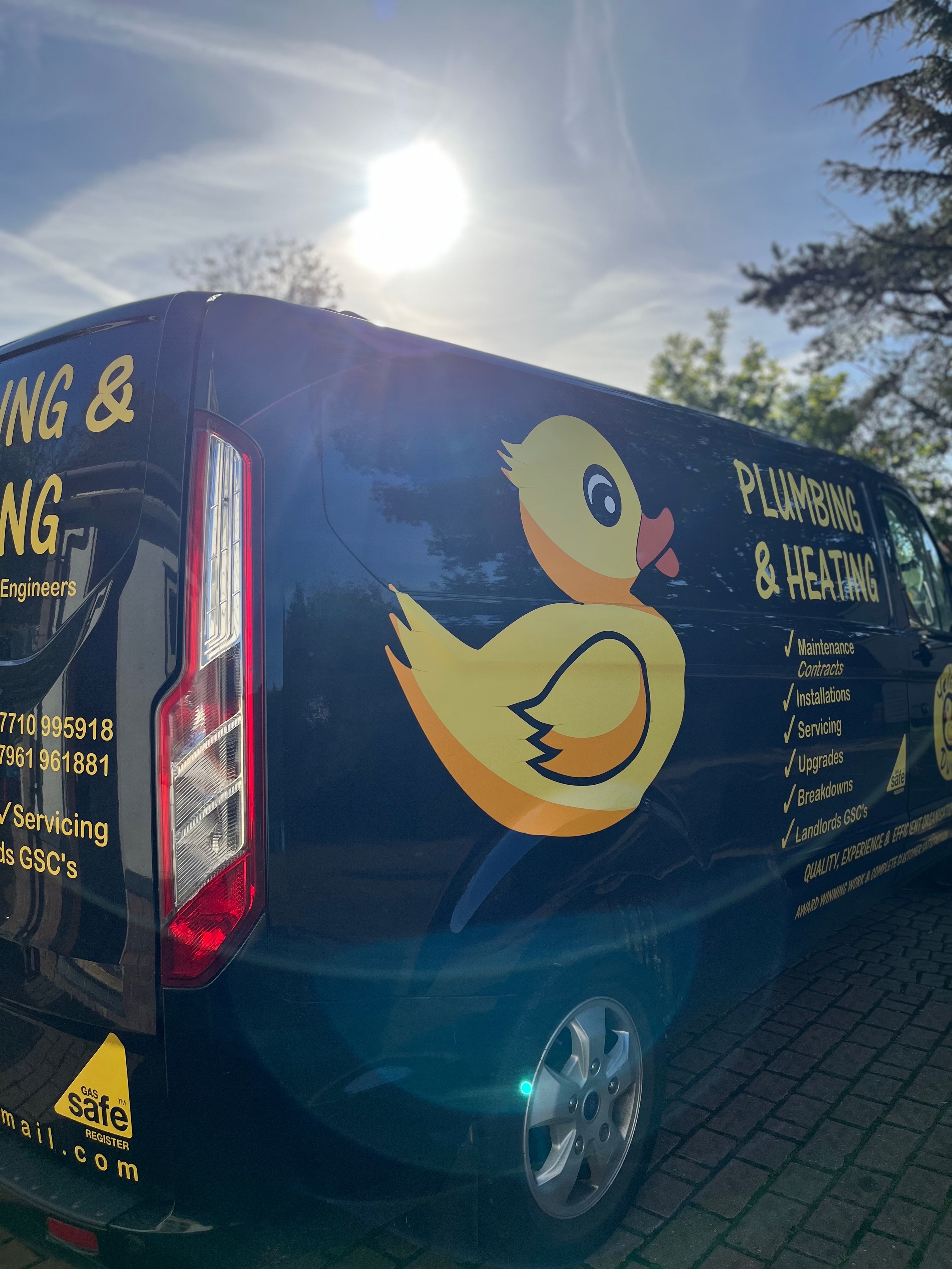 Yellow Duck Plumbing and Heating Van